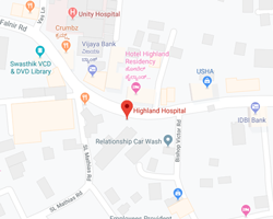location map of highland hospital